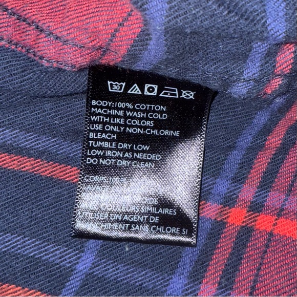 BDG Red and Blue Plaid Flannel - Picture 4 of 7